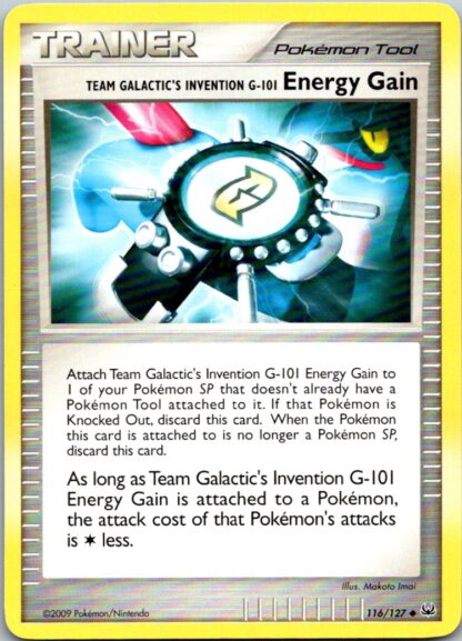 Team Galactic's Invention G-101 Energy Gain 116/127 Platinum (Uncommon) (LP Condition)