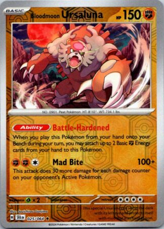 Bloodmoon Ursaluna 25/064 Shrouded Fable (Reverse Holo) (NM-Exc Cond)