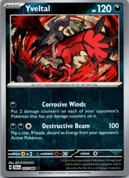 Yveltal 35/064 Shrouded Fable (Reverse Holo) (NM-Exc Cond)