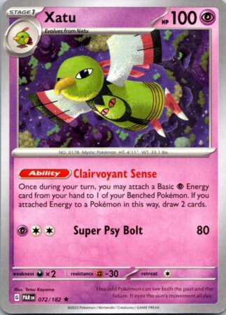 Xatu 72/182 Paradox Rift (Theme Deck Rare) (Exc Condition)