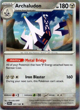 Archaludon 107/142 Stellar Crown (Holo) (NM-Exc Condition)