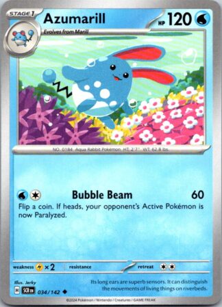 Azumarill 34/142 Stellar Crown (Uncommon) (NM-Exc Condition)