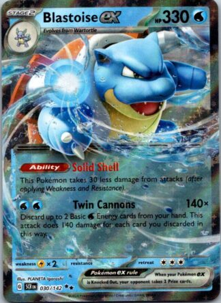 Blastoise ex 30/142 Stellar Crown (Ultra Rare) (NM-Exc Condition)