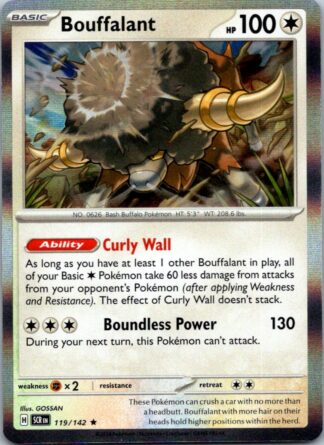 Bouffalant 119/142 Stellar Crown (Holo) (NM-Exc Condition)