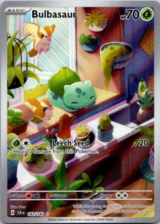 Bulbasaur 143/142 Stellar Crown (Ultra Rare) (NM-Exc Condition)