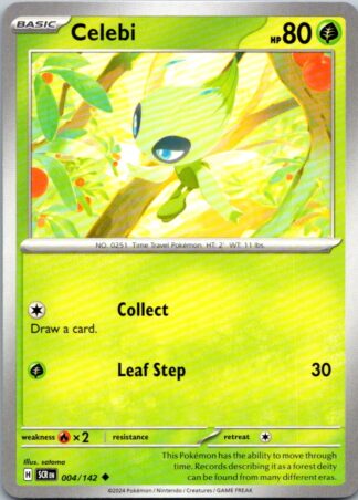 Celebi 4/142 Stellar Crown (Uncommon) (NM-Exc Condition)