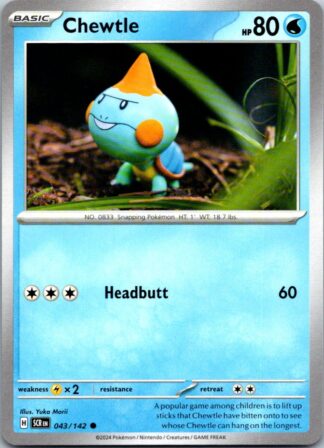 Chewtle 43/142 Stellar Crown (Common) (NM-Exc Condition)