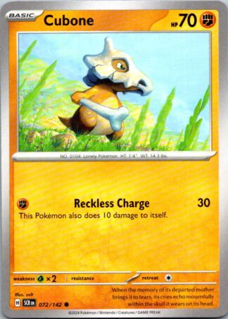 Cubone 72/142 Stellar Crown (Common) (NM-Exc Condition)