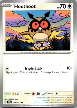 Hoothoot 114/142 Stellar Crown (Common) (NM-Exc Condition)