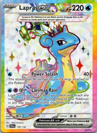 Lapras ex 158/142 Stellar Crown (Ultra Rare) (NM-Exc Condition)