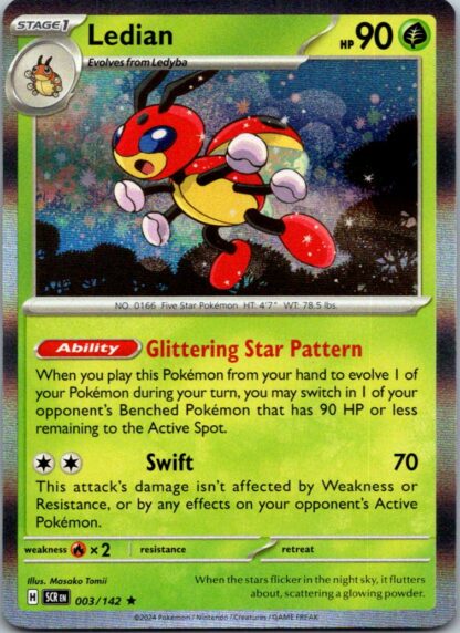 Ledian 3/142 Stellar Crown (Holo) (NM-Exc Condition)