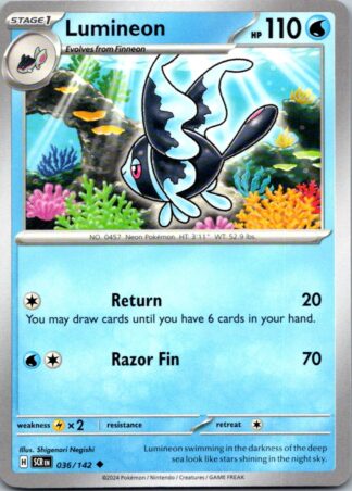 Lumineon 36/142 Stellar Crown (Uncommon) (NM-Exc Condition)