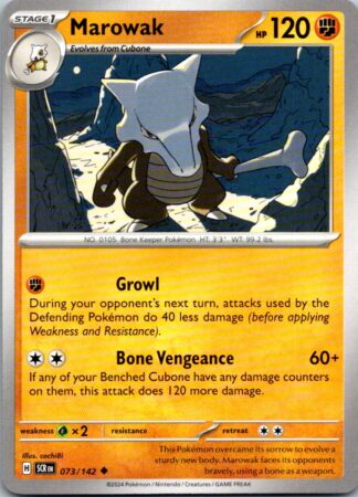 Marowak 73/142 Stellar Crown (Uncommon) (NM-Exc Condition)