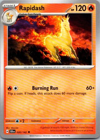 Rapidash 20/142 Stellar Crown (Uncommon) (NM-Exc Condition)