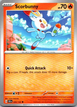 Scorbunny 26/142 Stellar Crown (Common) (NM-Exc Condition)