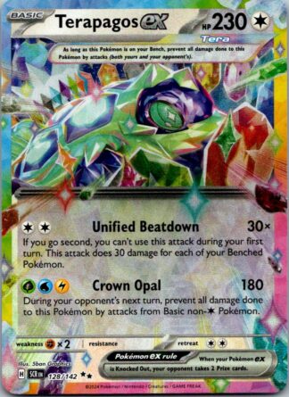 Terapagos ex 128/142 Stellar Crown (Ultra Rare) (NM-Exc Condition)