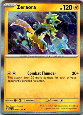 Zeraora 55/142 Stellar Crown (Holo) (NM-Exc Condition)