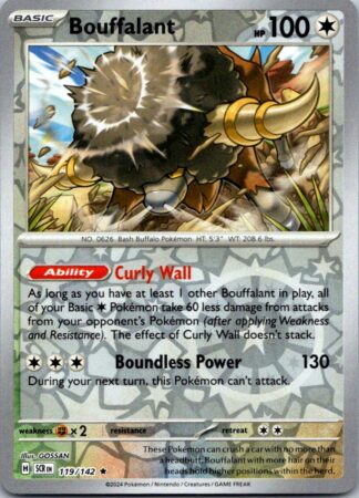 Bouffalant 119/142 Stellar Crown (Reverse Holo) (NM-Exc Condition)