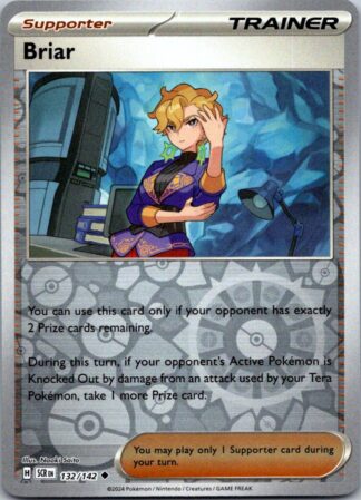 Briar 132/142 Stellar Crown (Reverse Holo) (NM-Exc Condition)