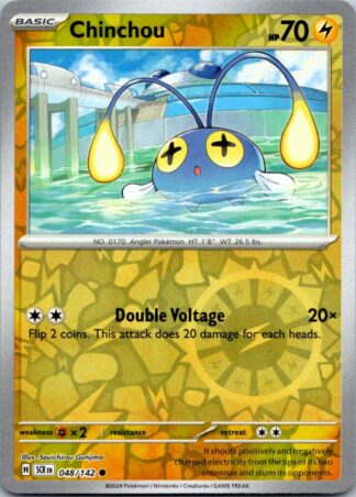 Chinchou 48/142 Stellar Crown (Reverse Holo) (NM-Exc Condition)