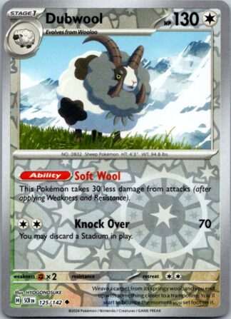 Dubwool 125/142 Stellar Crown (Reverse Holo) (NM-Exc Condition)