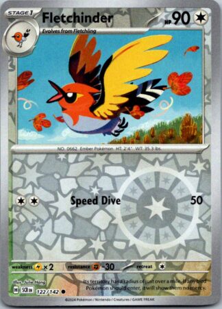 Fletchinder 122/142 Stellar Crown (Reverse Holo) (NM-Exc Condition)