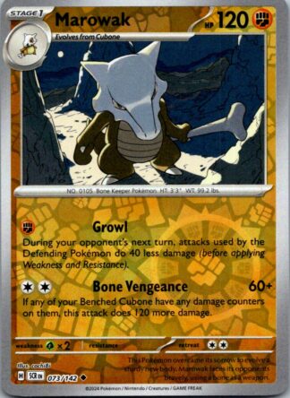 Marowak 73/142 Stellar Crown (Reverse Holo) (NM-Exc Condition)