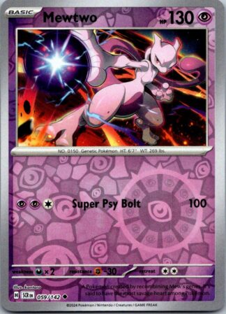 Mewtwo 59/142 Stellar Crown (Reverse Holo) (NM-Exc Condition)