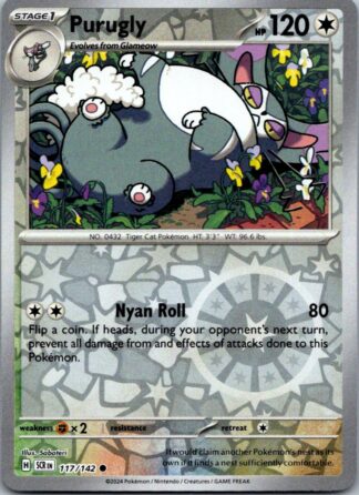 Purugly 117/142 Stellar Crown (Reverse Holo) (NM-Exc Condition)