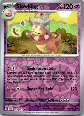 Slowking 58/142 Stellar Crown (Reverse Holo) (NM-Exc Condition)