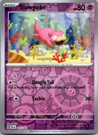 Slowpoke 57/142 Stellar Crown (Reverse Holo) (NM-Exc Condition)