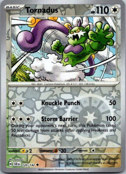 Tornadus 120/142 Stellar Crown (Reverse Holo) (NM-Exc Condition)