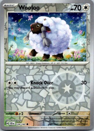 Wooloo 124/142 Stellar Crown (Reverse Holo) (NM-Exc Condition)