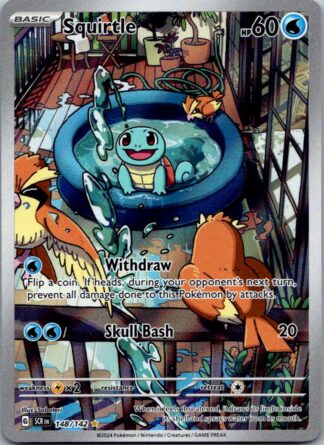 Squirtle 148/142 Stellar Crown (Ultra Rare) (NM-Exc Condition)