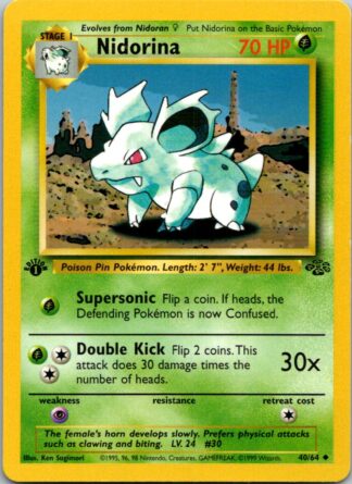 Nidorina 40/64 Jungle (Common) (1st Edition Played Condition)
