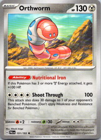Orthworm 151/193 Paldea Evolved (Theme Deck Rare) (NM-Exc Condition)