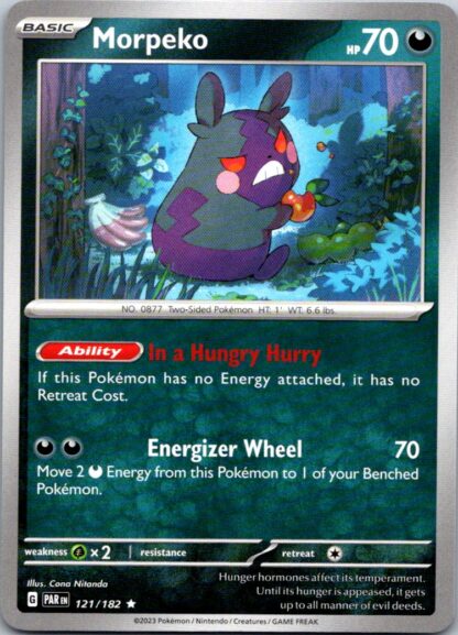 Morpeko 121/182 Paradox Rift (Theme Deck Rare) (Exc Condition)
