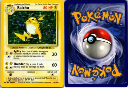 Raichu 14/102 Base Set (Holo) (Unlimited LP Condition)