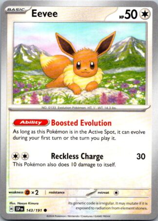 Eevee 143/191 Surging Sparks (Common) (NM-Exc Cond)
