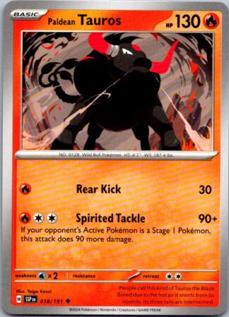 Paldean Tauros 18/191 Surging Sparks (Uncommon) (NM-Exc Cond)