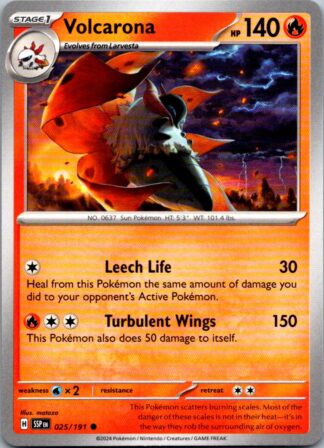 Volcarona 25/191 Surging Sparks (Common) (NM-Exc Cond)