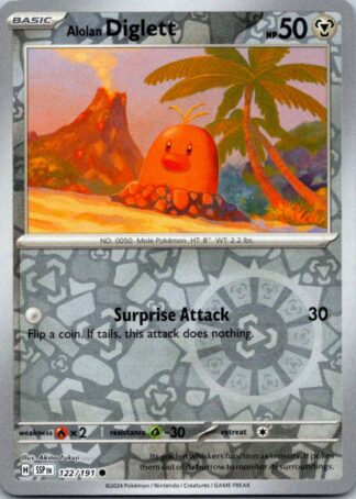 Alolan Diglett 122/191 Surging Sparks (Reverse Holo) (NM-Exc Cond)
