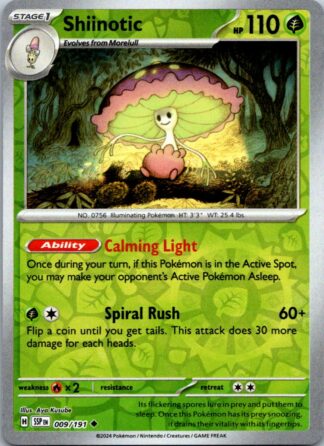 Shiinotic 9/191 Surging Sparks (Reverse Holo) (NM-Exc Cond)
