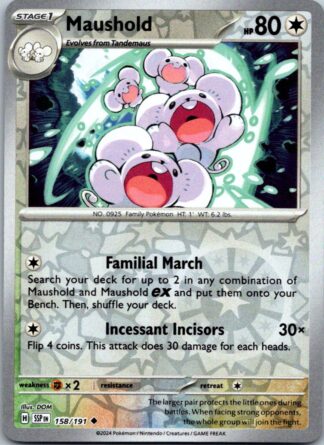 Maushold 158/191 Surging Sparks (Reverse Holo) (NM-Exc Cond)