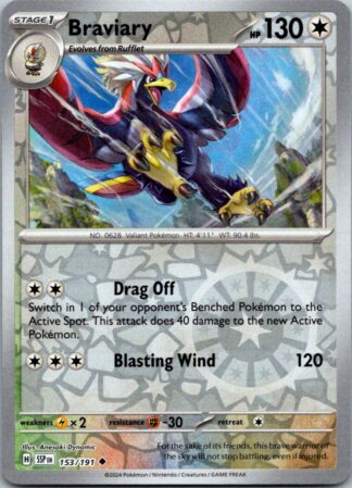 Braviary 153/191 Surging Sparks (Reverse Holo) (NM-Exc Cond)