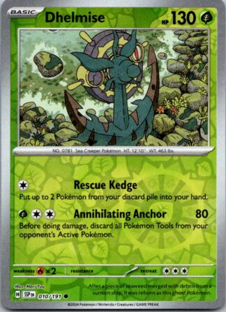 Dhelmise 10/191 Surging Sparks (Reverse Holo) (NM-Exc Cond)