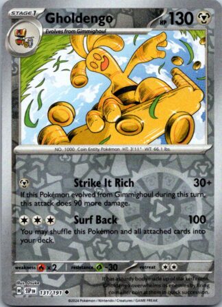 Gholdengo 131/191 Surging Sparks (Reverse Holo) (NM-Exc Cond)