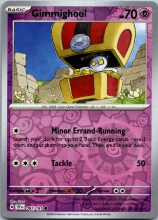Gimmighoul 97/191 Surging Sparks (Reverse Holo) (NM-Exc Cond)