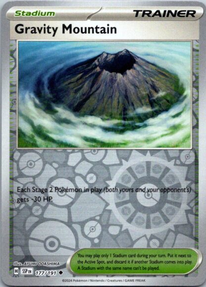 Gravity Mountain 177/191 Surging Sparks (Reverse Holo) (NM-Exc Cond)