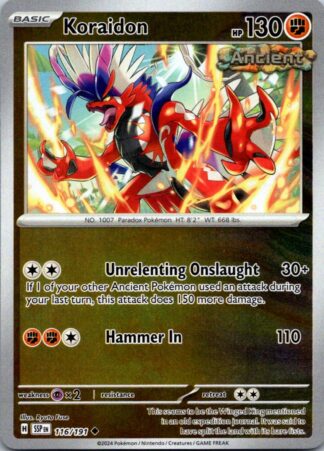 Koraidon 116/191 Surging Sparks (Reverse Holo) (NM-Exc Cond)